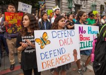 Protestors at a pro-DACA and 'Dreamers' rally in 2017