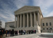 The US Supreme Court building, where justices have ruled that Trump's travel ban is constitutional